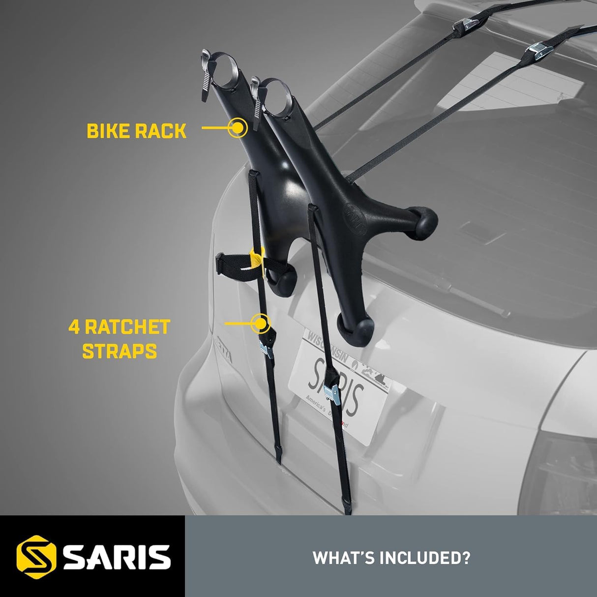 Saris Solo Single 1 Bicycle Rear Mounted Car Bike Rack Max 15kg - Black