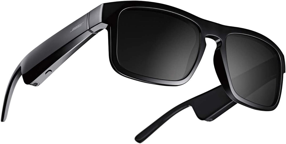 BOSE Frames Tenor Rectangular Polarized Bluetooth Audio Sunglasses - Black - Kazoop 