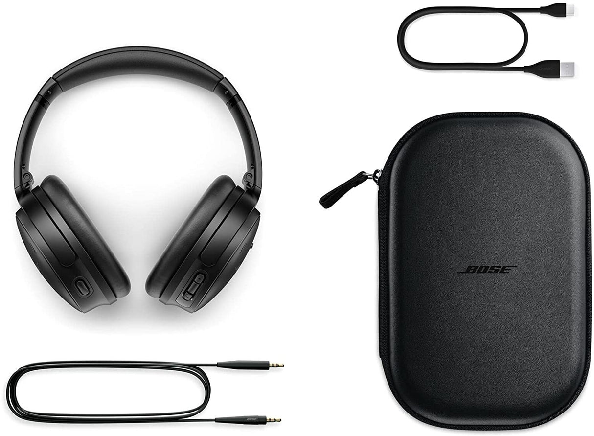 Bose QuietComfort QC45 Noise Cancelling Over-Ear Wireless Headphones - Black - Kazoop 