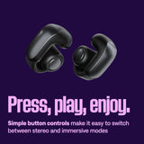Bose Ultra Open True Wireless Bluetooth In-Ear Headphones with Mic - Black