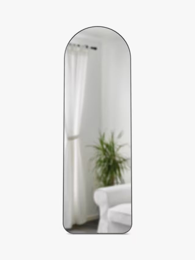 Umbra Hubba Arch Modern Decorative Leaner Mirror 158 x 51cm - Titanium - Kazoop 