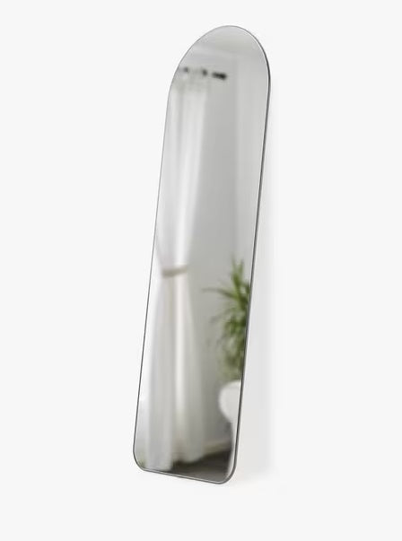 Umbra Hubba Arch Modern Decorative Leaner Mirror 158 x 51cm - Titanium - Kazoop 