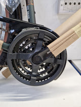 Raleigh Pioneer Trail Crossbar 21-Speed Grey/Green Hybrid Bike - Large 20''