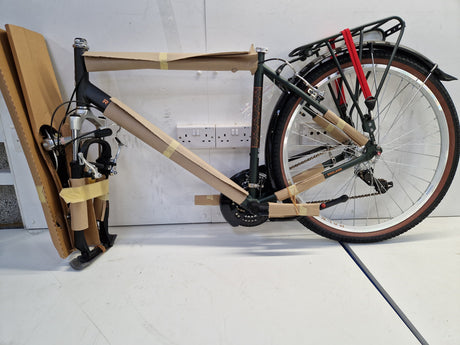 Raleigh Pioneer Trail Crossbar 21-Speed Grey/Green Hybrid Bike - Large 20''