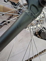 Raleigh Pioneer Trail Crossbar 21-Speed Grey/Green Hybrid Bike - Large 20''