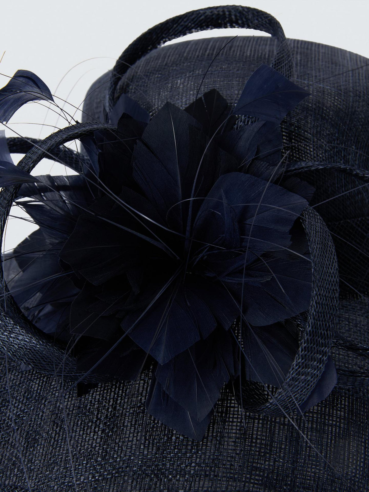 John Lewis Hailey Woven Downturn Brim Hat Womens Decorative - Navy