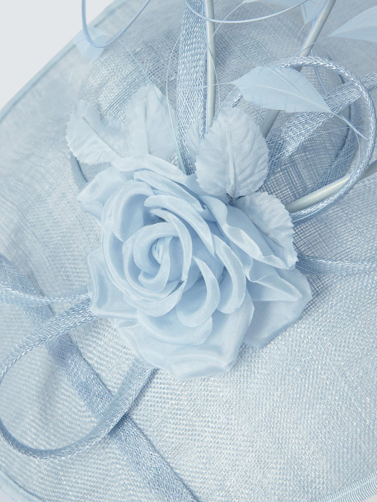 John Lewis Penelope Large Upturn Flower & Quill Occasion Fascinator - Blue