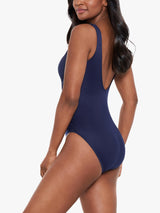 Miraclesuit Illusionists Crossover with Mesh Swimsuit One-Piece Midnight  16