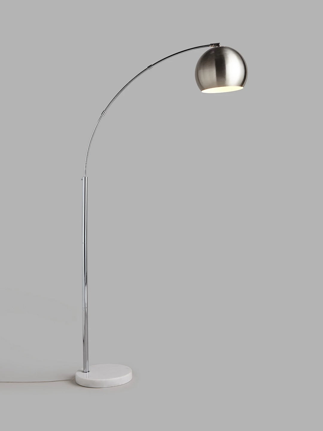 John Lewis & Partners Chrome/White Hector Floor Lamp