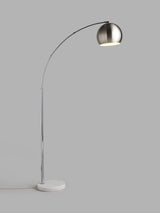 John Lewis & Partners Chrome/White Hector Floor Lamp