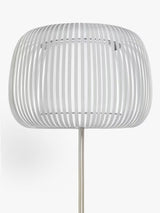 John Lewis Harmony Ribbon Shade New Base Floor Lamp H163cm - Grey/Chrome
