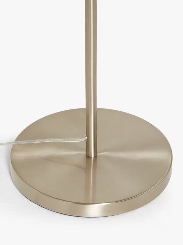 John Lewis Harmony Ribbon Shade New Base Floor Lamp H163cm - Grey/Chrome