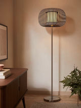 John Lewis Harmony Ribbon Shade Decorative Floor Lamp H154cm - Chrome/Black