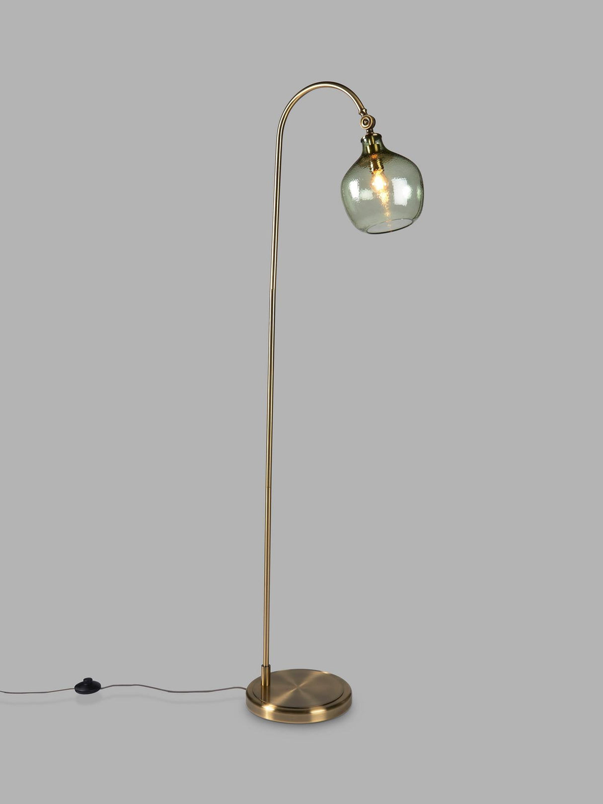 John Lewis Cartmel Textured Non-Dimmable Indoor Corded Tall Glass Floor Lamp