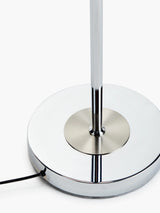 John Lewis Azure Uplighter Dimmable Floor Lamp H180cm - Chrome/Satin Nickel