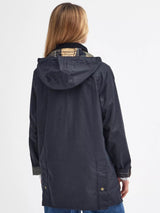 Barbour Women's Highclere Plain Waxed Cotton Jacket - Navy Blue - Size 16