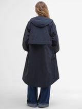 Barbour Naboo Women's Knee Length Showerproof Jacket - Dark Navy - UK 10