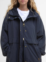Barbour Naboo Women's Knee Length Showerproof Jacket - Dark Navy - UK 10