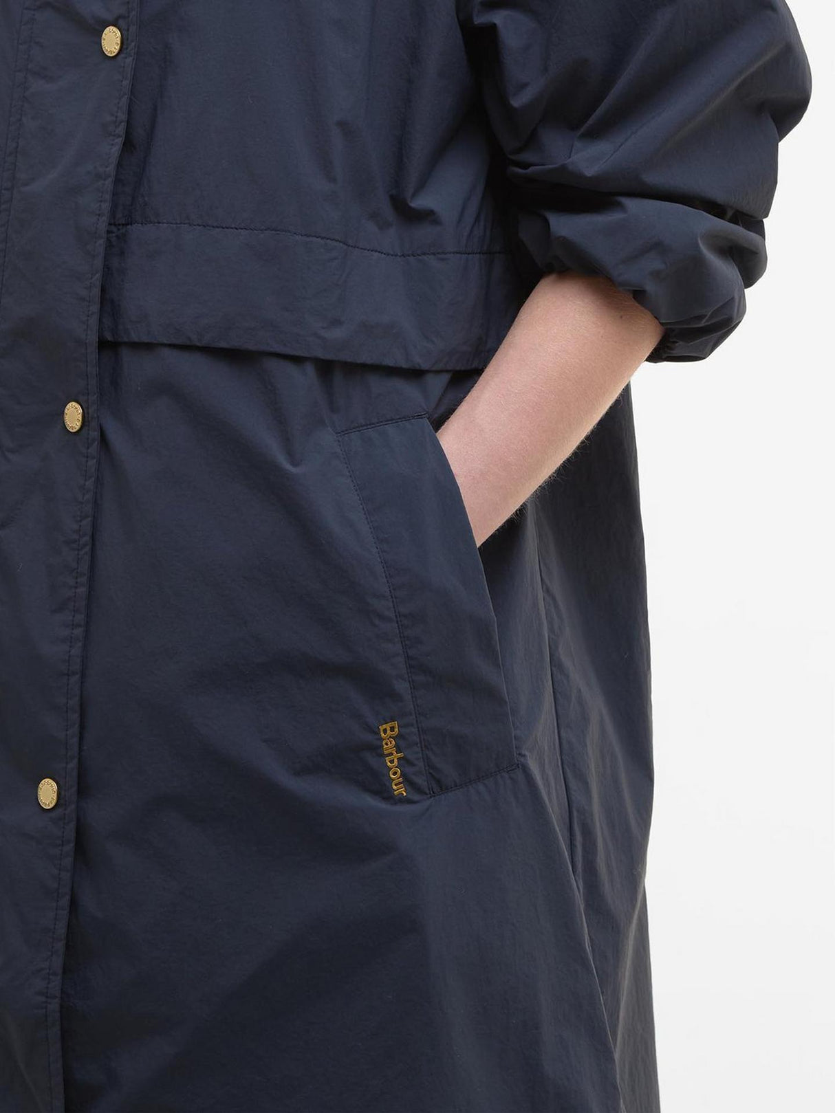 Barbour Naboo Women's Knee Length Showerproof Jacket - Dark Navy - UK 10