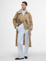 Barbour The Edit by Alexa Lizzy Womens Showerproof Car Coat Beige - Size 10