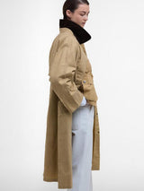 Barbour The Edit by Alexa Lizzy Womens Showerproof Car Coat Beige - Size 10