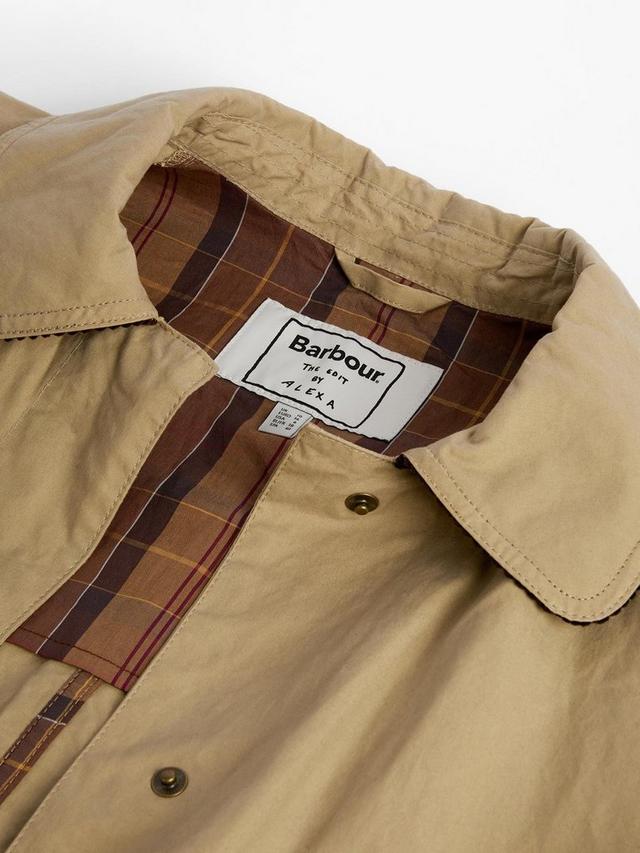 Barbour The Edit by Alexa Lizzy Womens Showerproof Car Coat Beige - Size 10