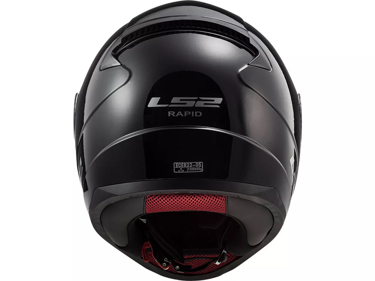 LS2 FF353 Rapid II Road Touring Motorcycle Helmet Size XXL - Gloss Black - Kazoop 