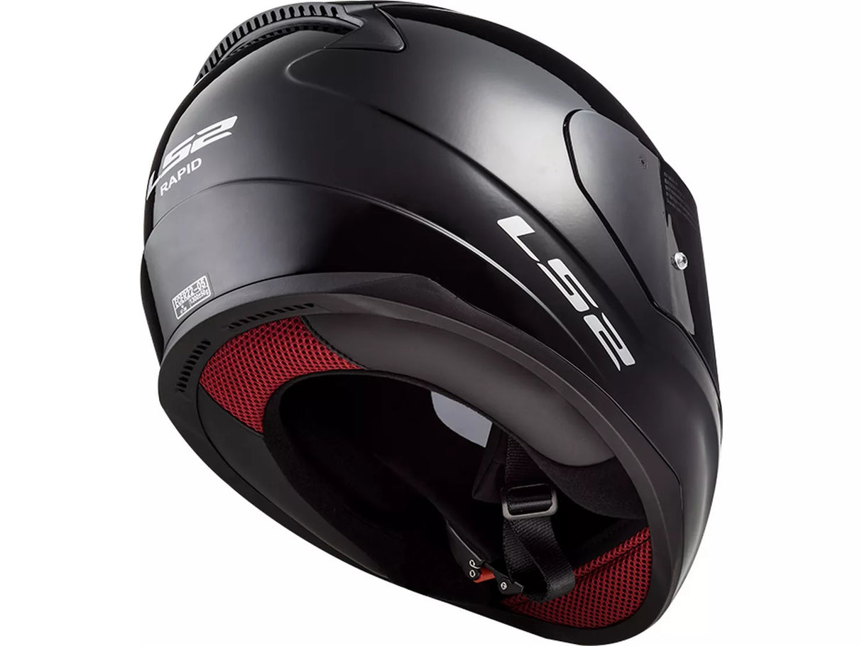 LS2 FF353 Rapid II Road Touring Motorcycle Helmet Size XXL - Gloss Black - Kazoop 
