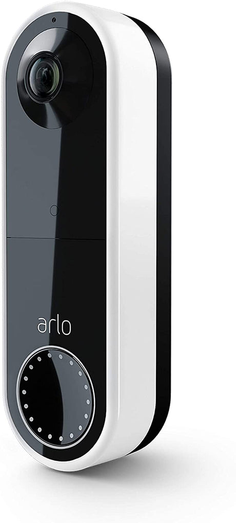Arlo Essential Wireless Video 1080 HD Security Camera Doorbell - White/Black - Kazoop 