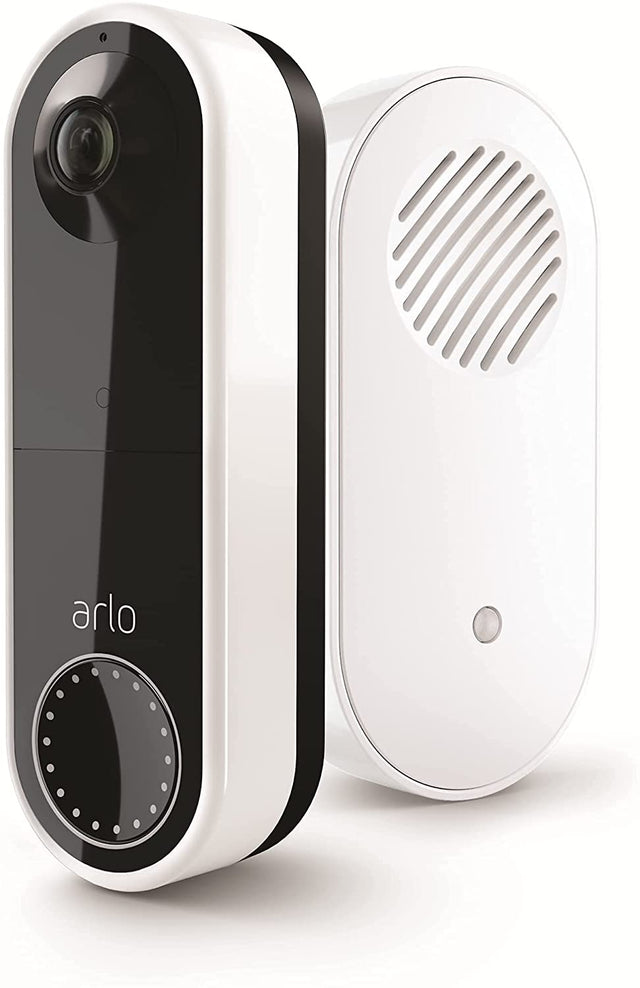 Arlo AVDK2001 Essential Wire-free Smart Video Doorbell - Black/White - Kazoop 