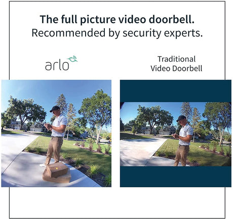 Arlo AVDK2001 Essential Wire-free Smart Video Doorbell - Black/White - Kazoop 