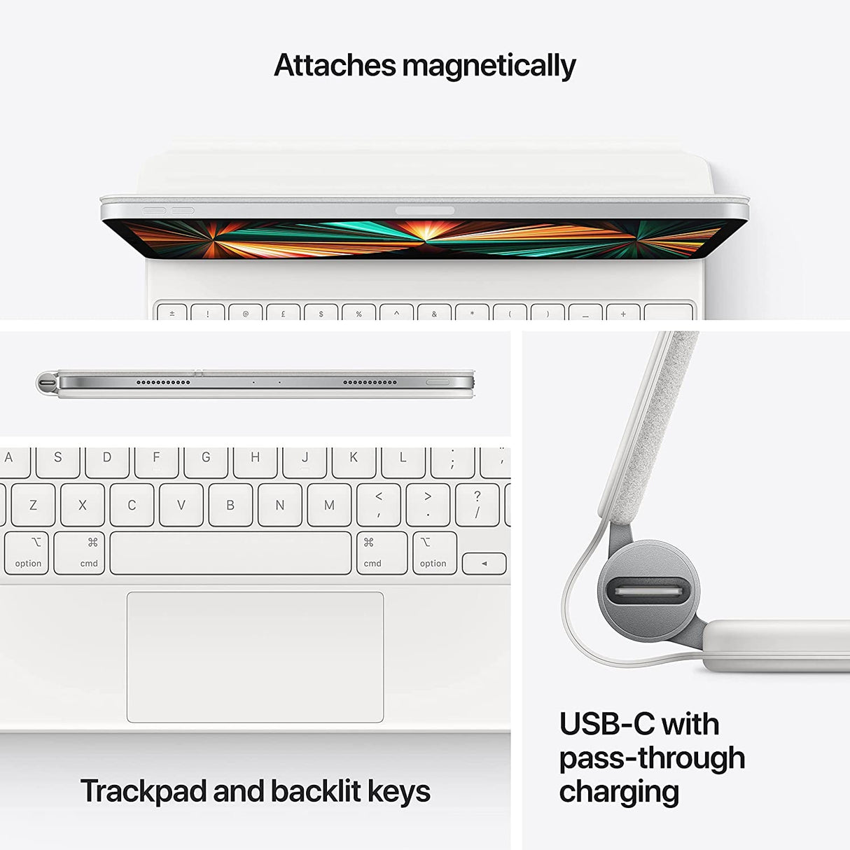 Genuine Apple Magic Keyboard for 12.9" iPad Pro 2021 - British English - Black - Kazoop 