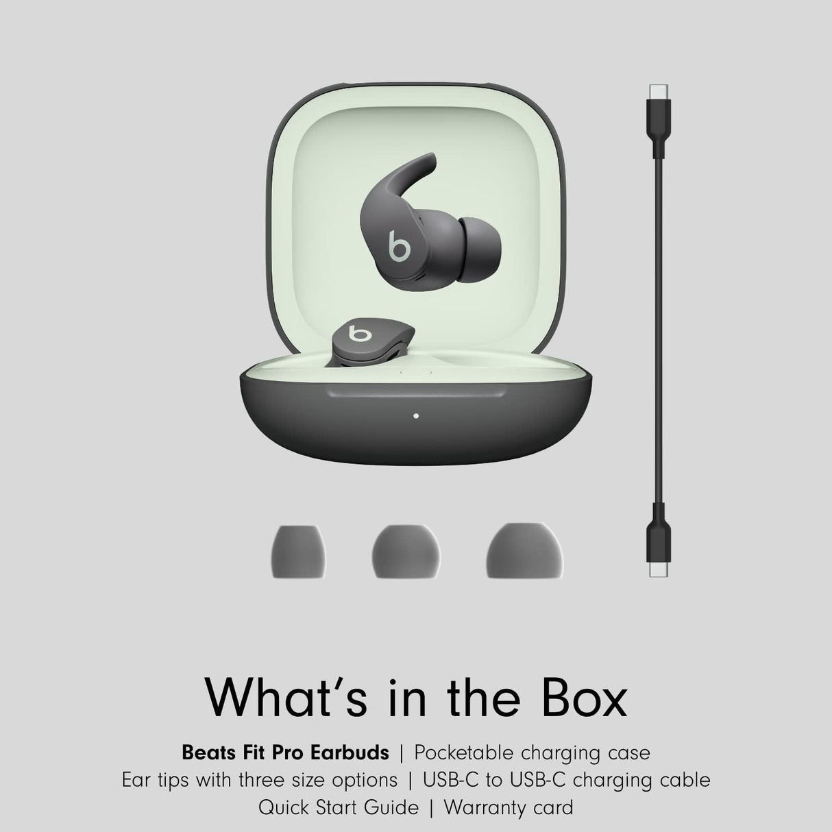 Beats Fit Pro True Wireless Bluetooth In-Ear Sport Headphones - Sage Grey - Kazoop 
