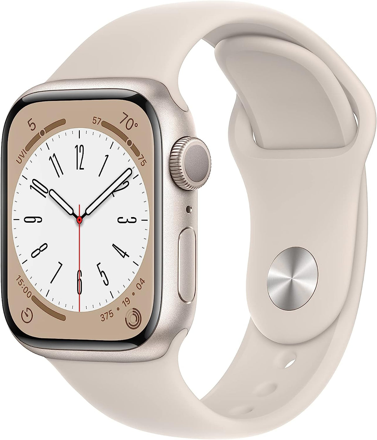 Apple Watch Series 8 41mm Smartwach - Starlight with Starlight Sports Band - Kazoop 