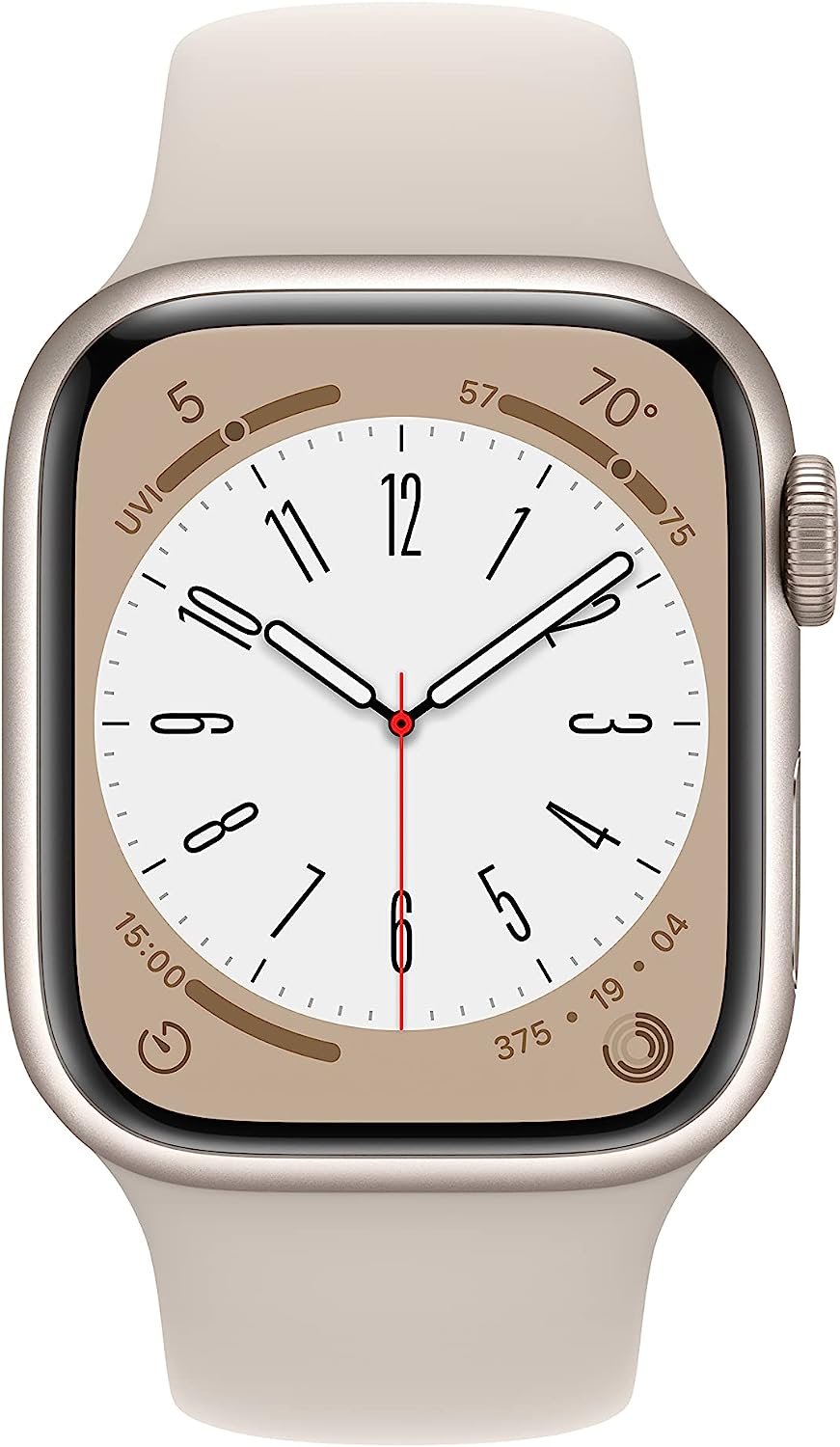 Apple Watch Series 8 41mm Smartwach - Starlight with Starlight Sports Band - Kazoop 