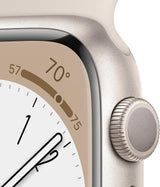 Apple Watch Series 8 41mm Smartwach - Starlight with Starlight Sports Band - Kazoop 