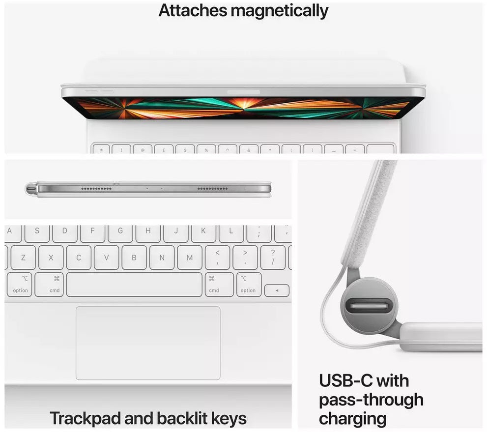 Apple Magic Keyboard Folio for iPad 10th Gen - British English - White - Kazoop 