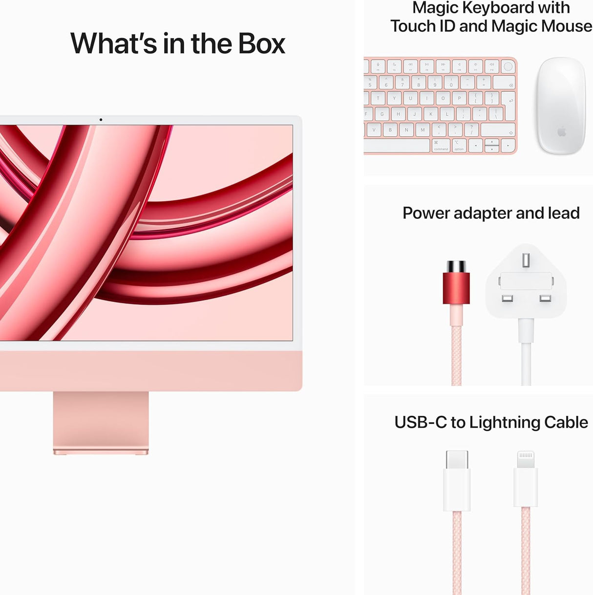 Apple 2023 Apple iMac 8GB RAM 256GB SSD M3 24'' All-in-One Desktop PC - Pink