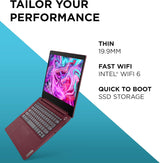 Lenovo IdeaPad Slim 3i Pentium Gold 4GB 128GB SSD 14''' Laptop - Cherry Red - Kazoop 