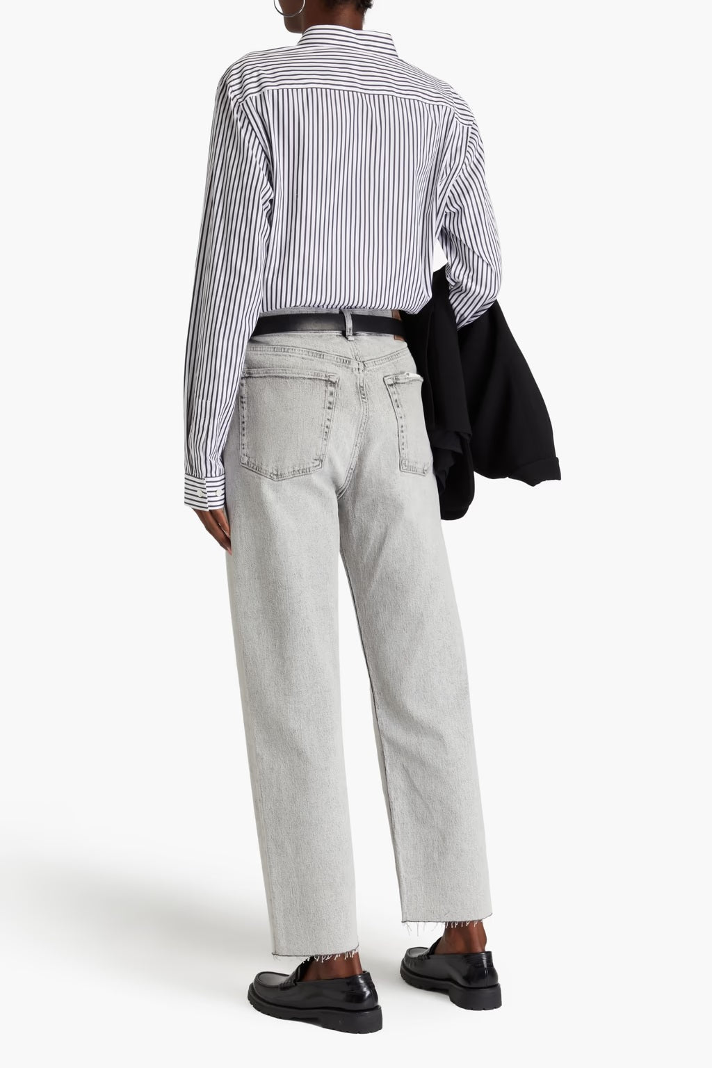 Rag & Bone Harlow Mid Rise Vintage Stretch Straight Cut Jeans - Glacier - 31