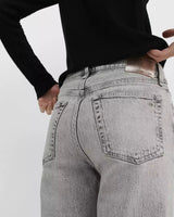 Rag & Bone Harlow Mid Rise Vintage Stretch Straight Cut Jeans - Glacier - 31