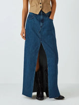 Rag & Bone Avery Featherweight High-Rise Denim Maxi Skirt - Ari - Size 31