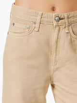 Rag & Bone Logan Featherweight Mid Rise Wide Leg Jeans - Beige - Size 29