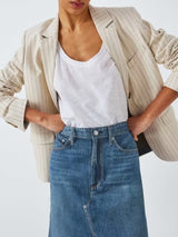 rag & bone Women's Clara Denim Front Split Midi Skirt - Cameron - Size 32