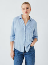 Rails Womens Regular Fit Classic Collar Hunter Rayon Shirt Size M - Chambray