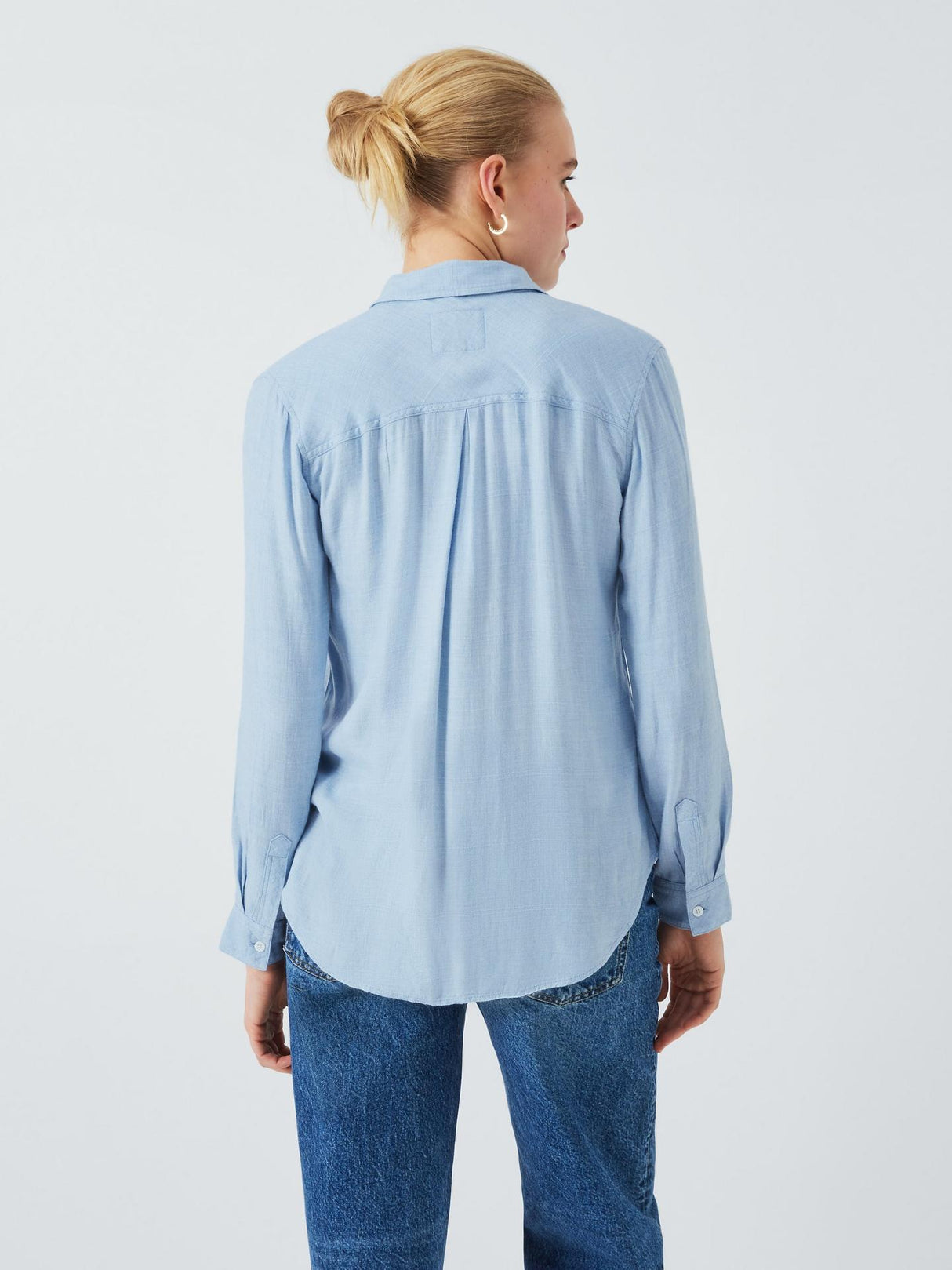 Rails Womens Regular Fit Classic Collar Hunter Rayon Shirt Size M - Chambray