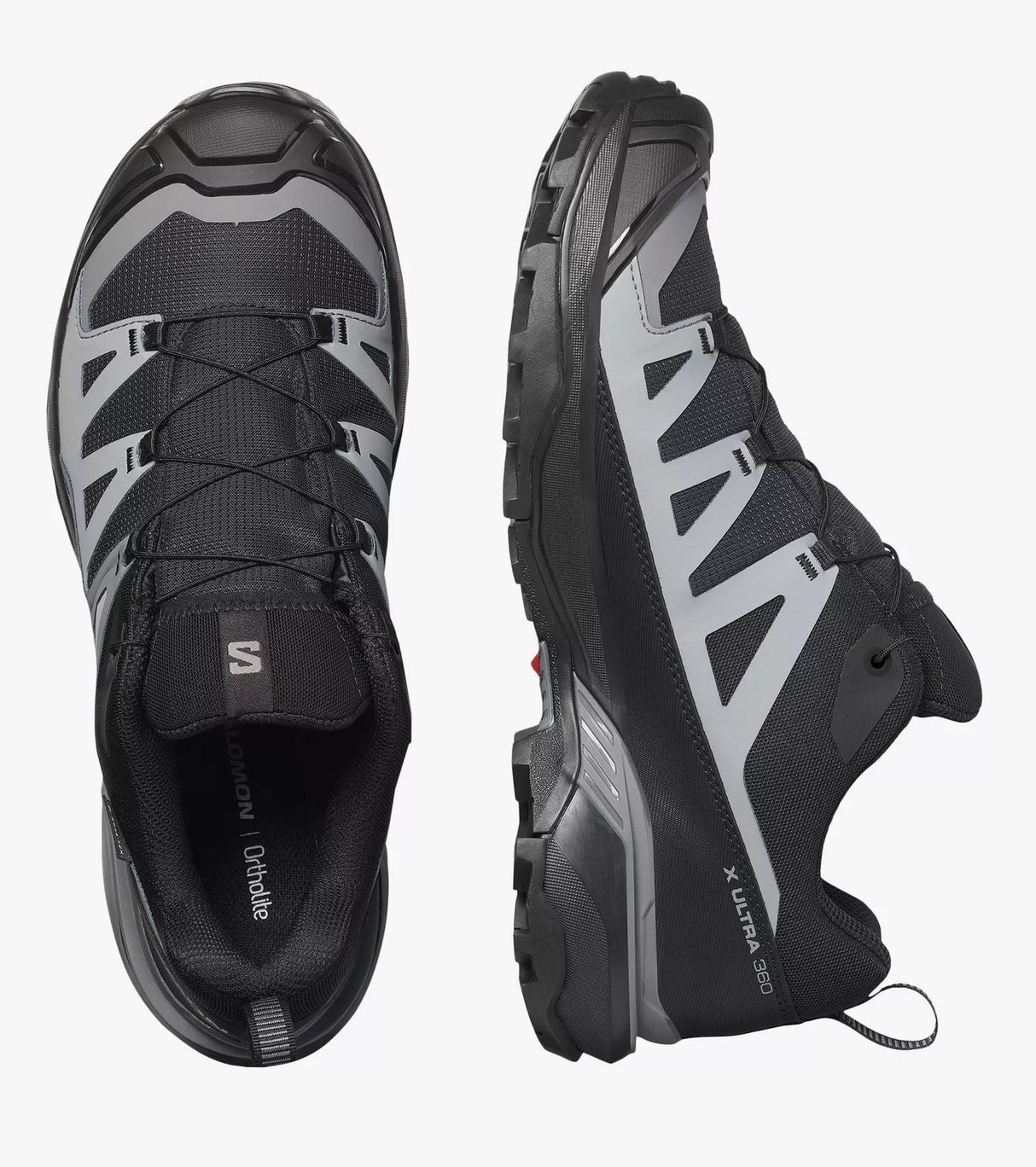 Salomon X Ultra 360 Men's Trail Running Hiking Shoes - Black/Magnet - UK10.5