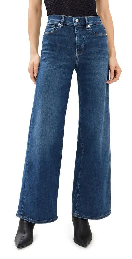 Frame Le Slim Palazzo Womens Wide Leg Flared Denim Jeans - Canals - Size 26