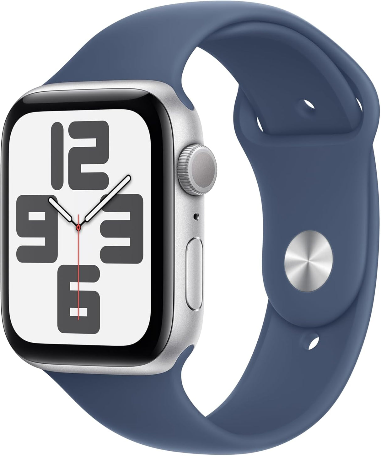 Apple Watch SE 2023 40mm GPS Smartwatch - Silver/Storm Blue Sports Band S/M