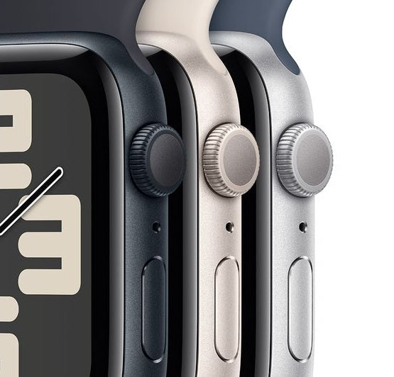 Apple Watch SE 2023 40mm GPS Smartwatch - Silver/Storm Blue Sports Band S/M